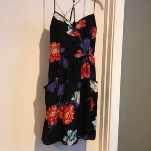 American Eagle black floral dress.